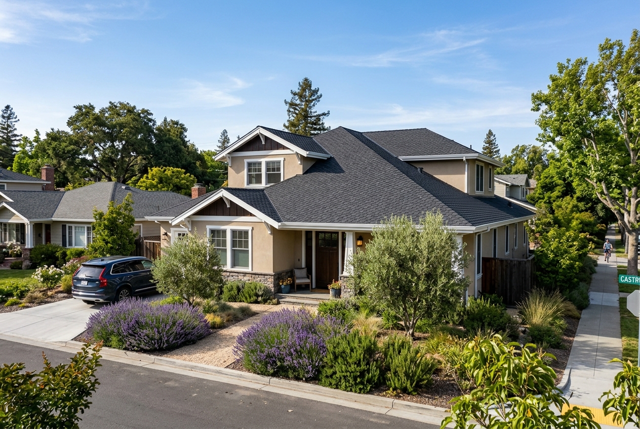 Contemporary Title 24 Energy-Efficient Shingle Roof in Mountain View, CA