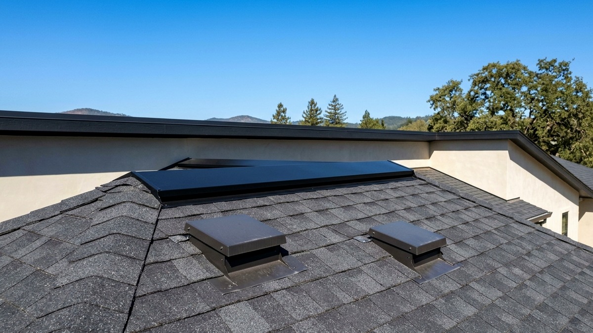 WUI Wildfire-Hardened Steep Gable Roof System in Portola Valley, CA